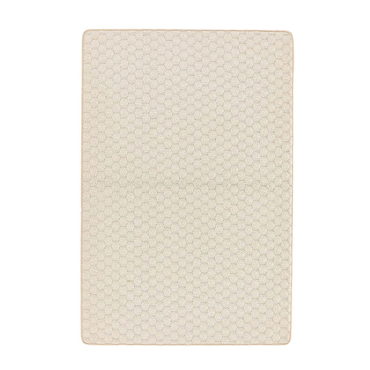 My Mat Sculptured Washable Honeycomb Ivory Rug