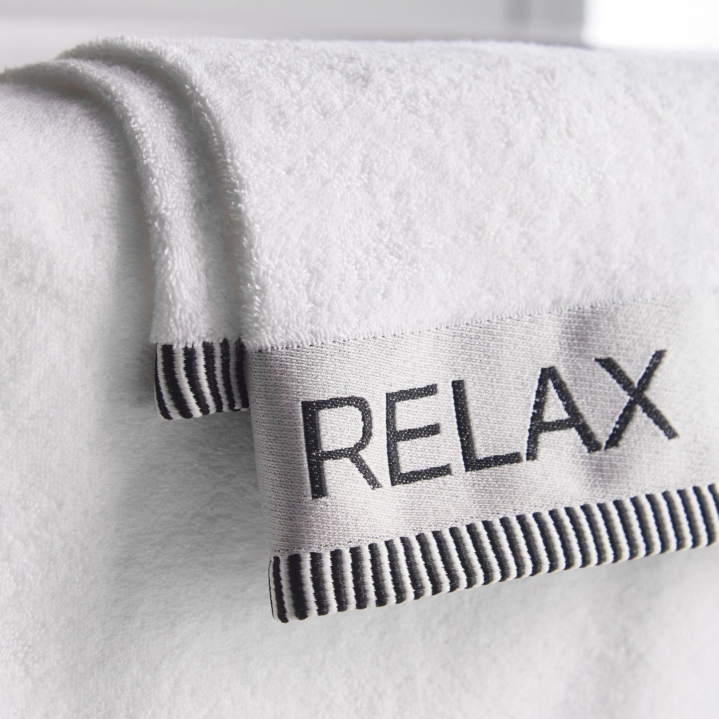 Catherine Lansfield Relax and Unwind White Towel and Sheet