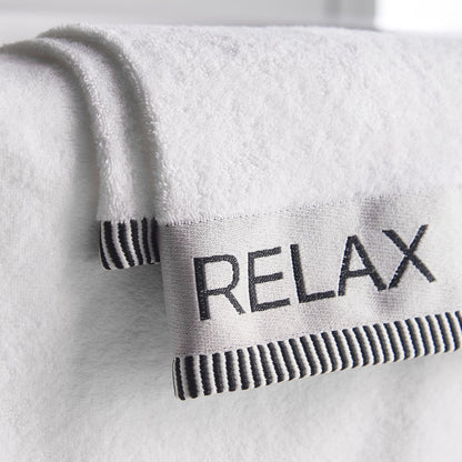 Catherine Lansfield Relax and Unwind White Towel and Sheet