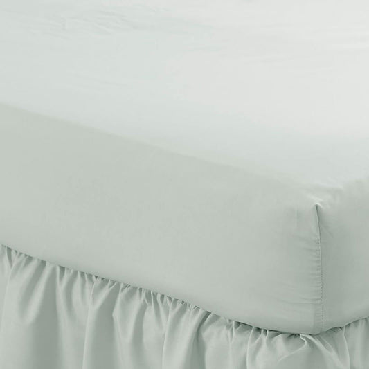 Percale Meadow Green Fitted Sheet