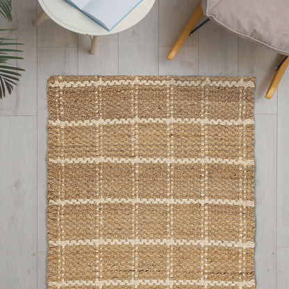 Jute Check Natural Rug