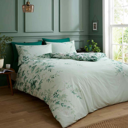 Scenic Leaves Green Duvet Cover Set