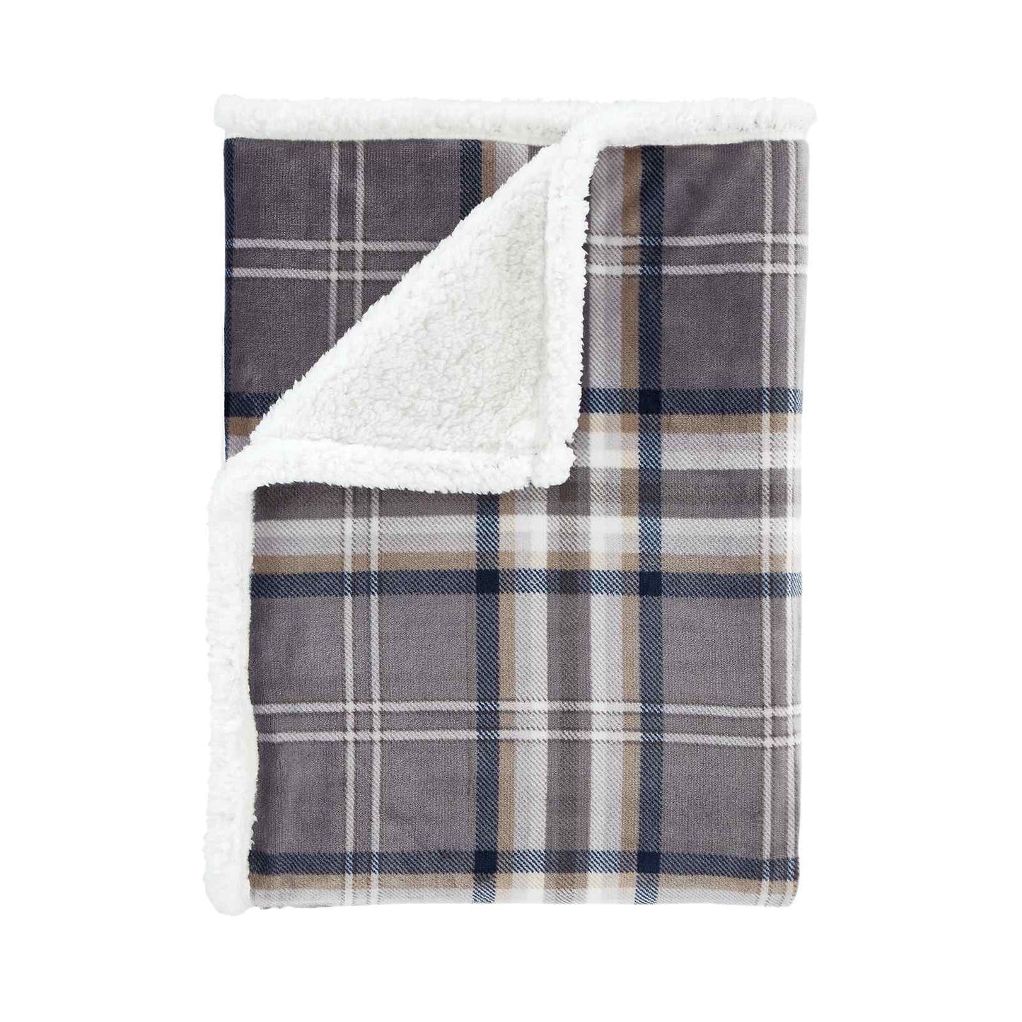Kelso Check Charcoal Grey Blanket Throw