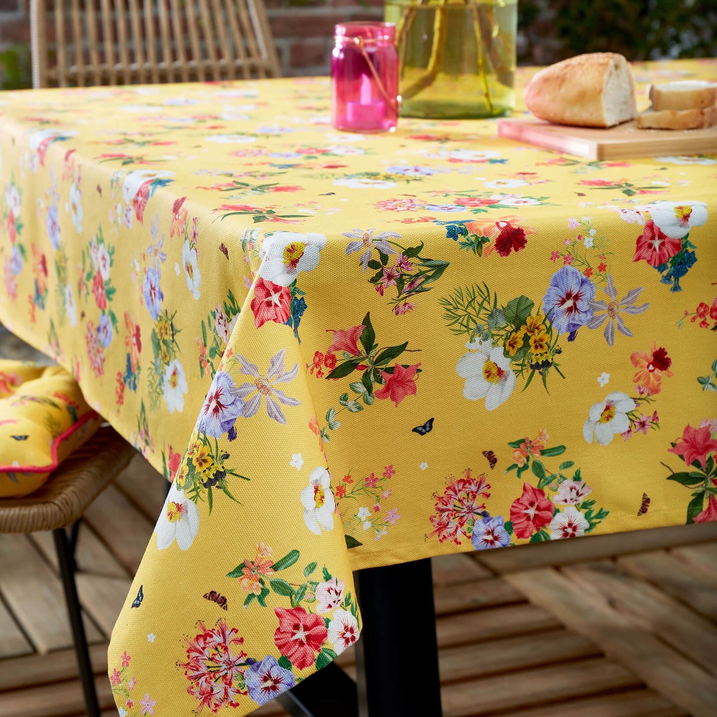 Exotic Garden Yellow Table Cloth