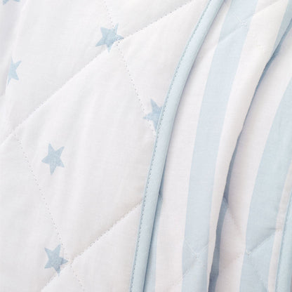 Bianca Mini Star & Stripes Blue Bedspread - 200x200cm