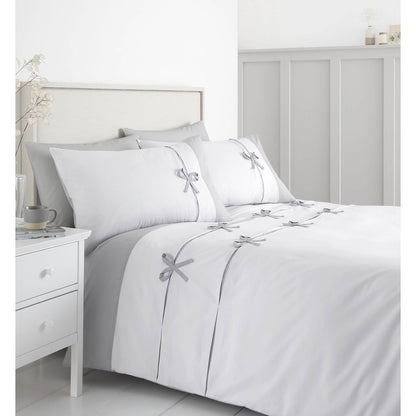 Milo Bow White Duvet Set