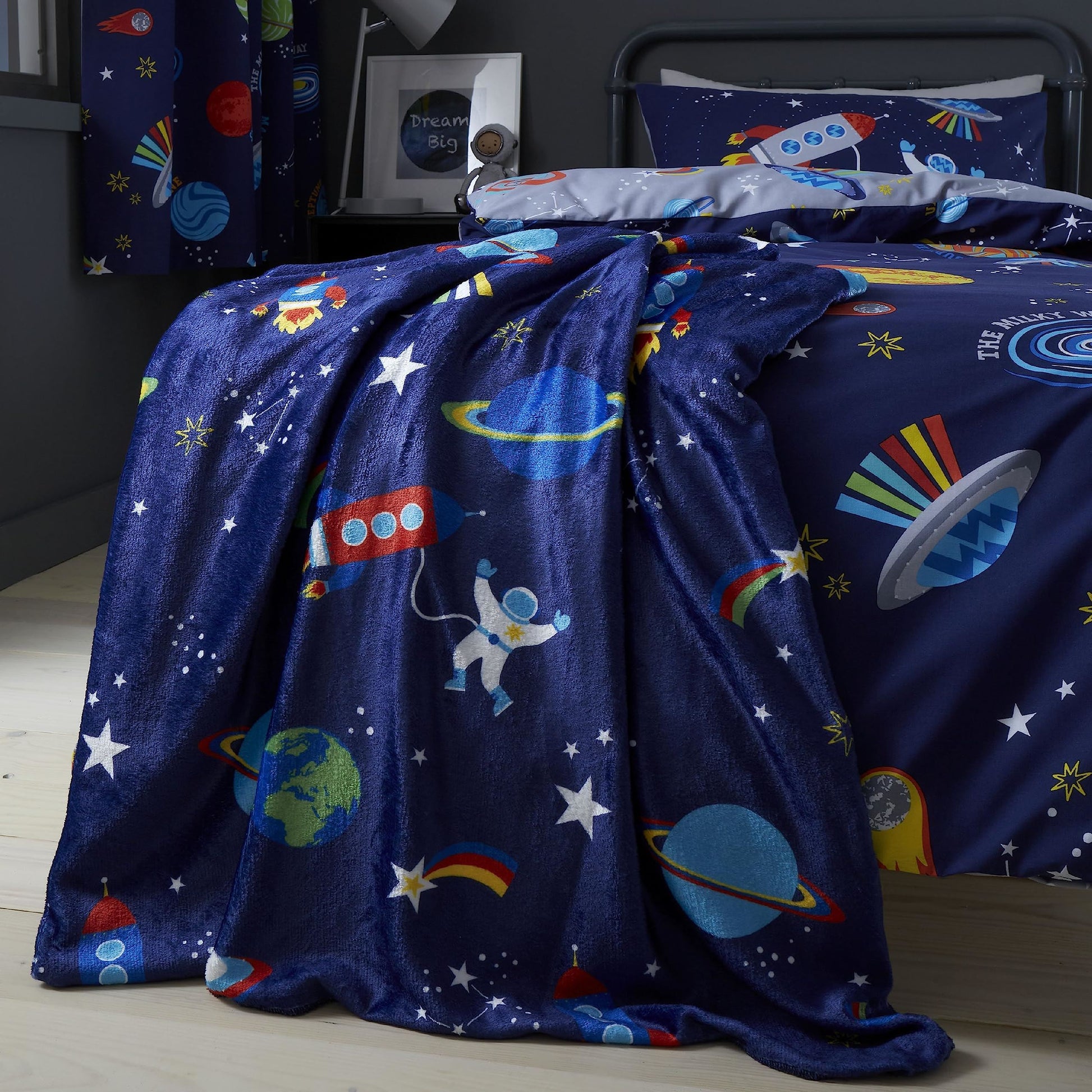 Lost In Space Blue Throw