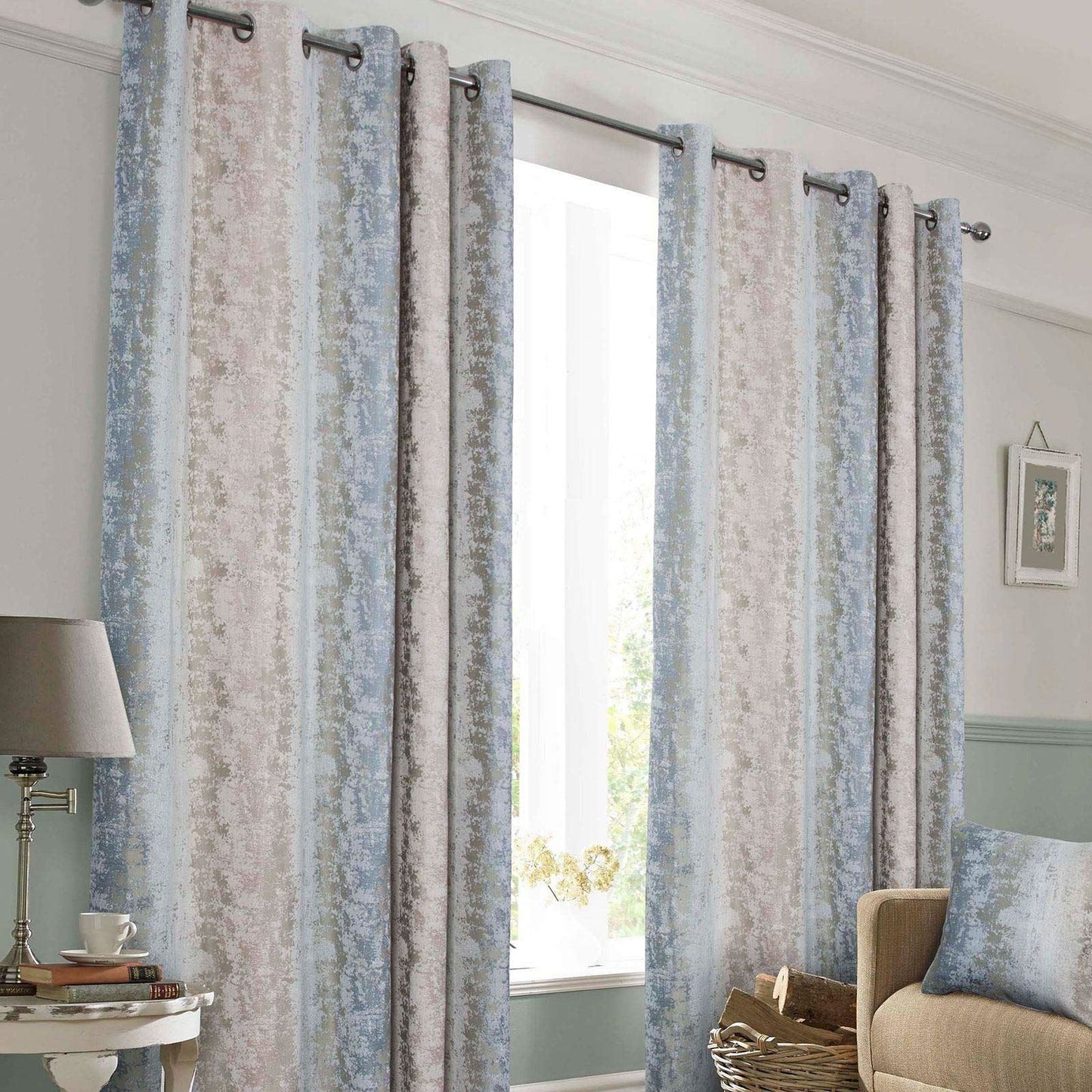 Portofino Blush Eyelet Curtains