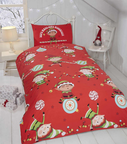 Naughty Elves Multi Duvet Set