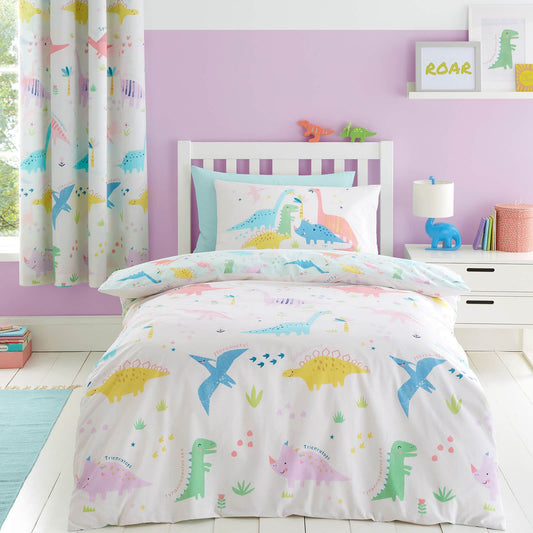 Dinosaur Friends Natural Duvet Cover Set