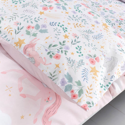 Fairytale Unicorn Pink Duvet Cover Set