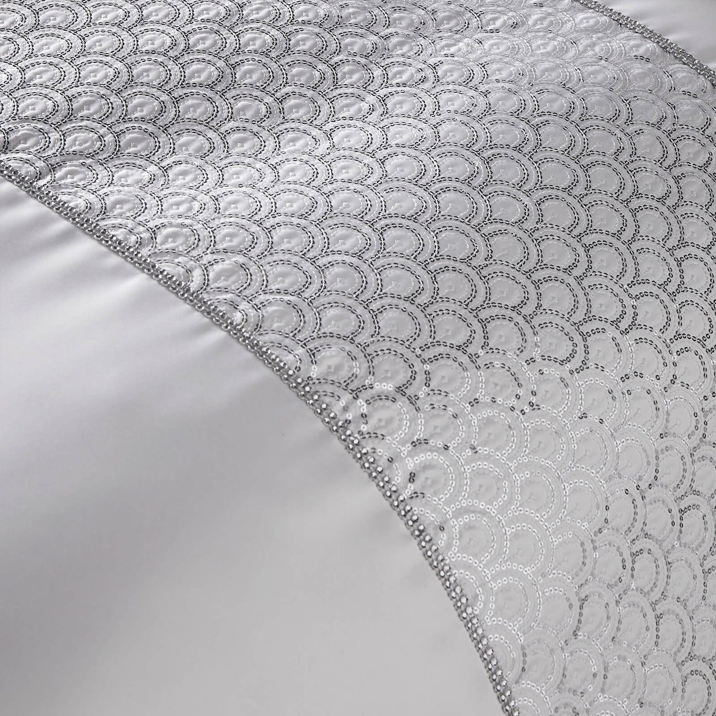 Deco Sequin White Duvet Cover Set