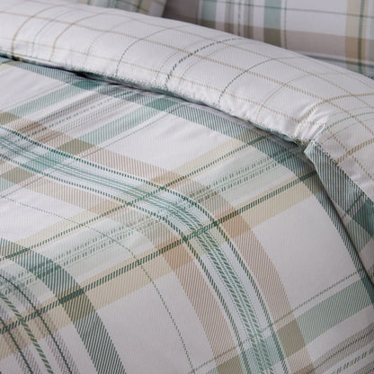 Catherine Lansfield Cartmel Check Green Duvet Cover Set