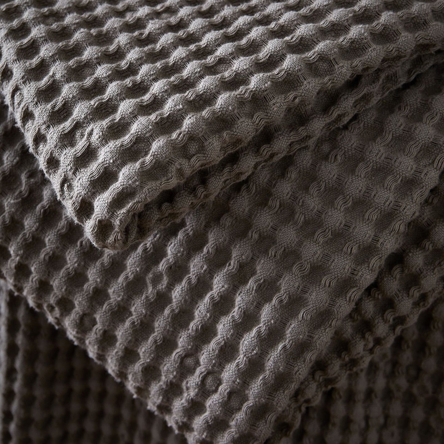 Pineapple Elephant Jaipur Chunky Waffle Grey Blanket Throw - 150x200cm