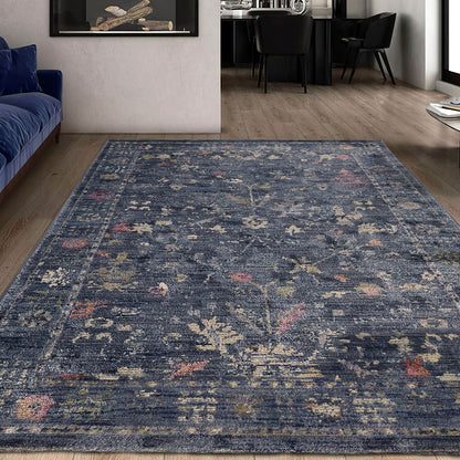 Orner Traditional Blue Rug