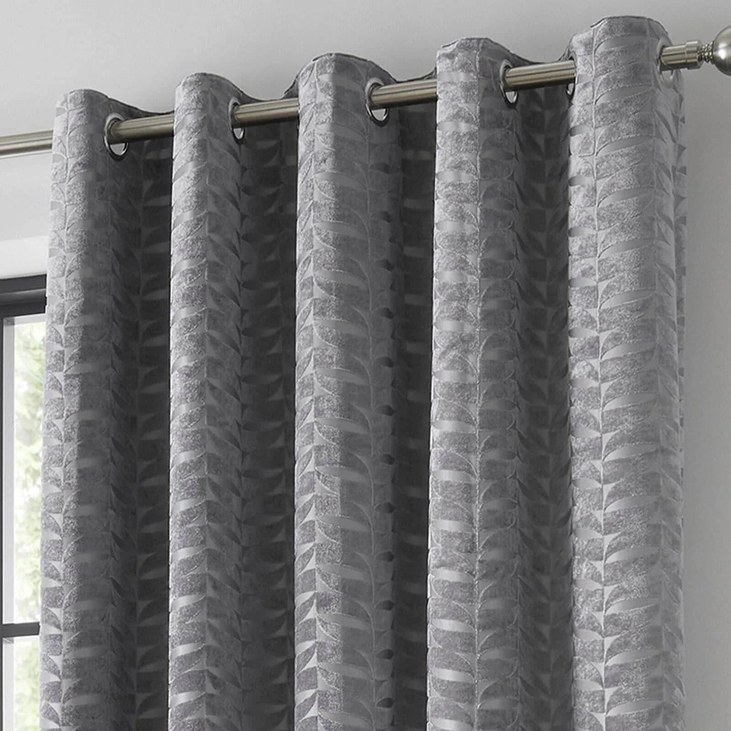 Kendal Charcoal Eyelet Curtains