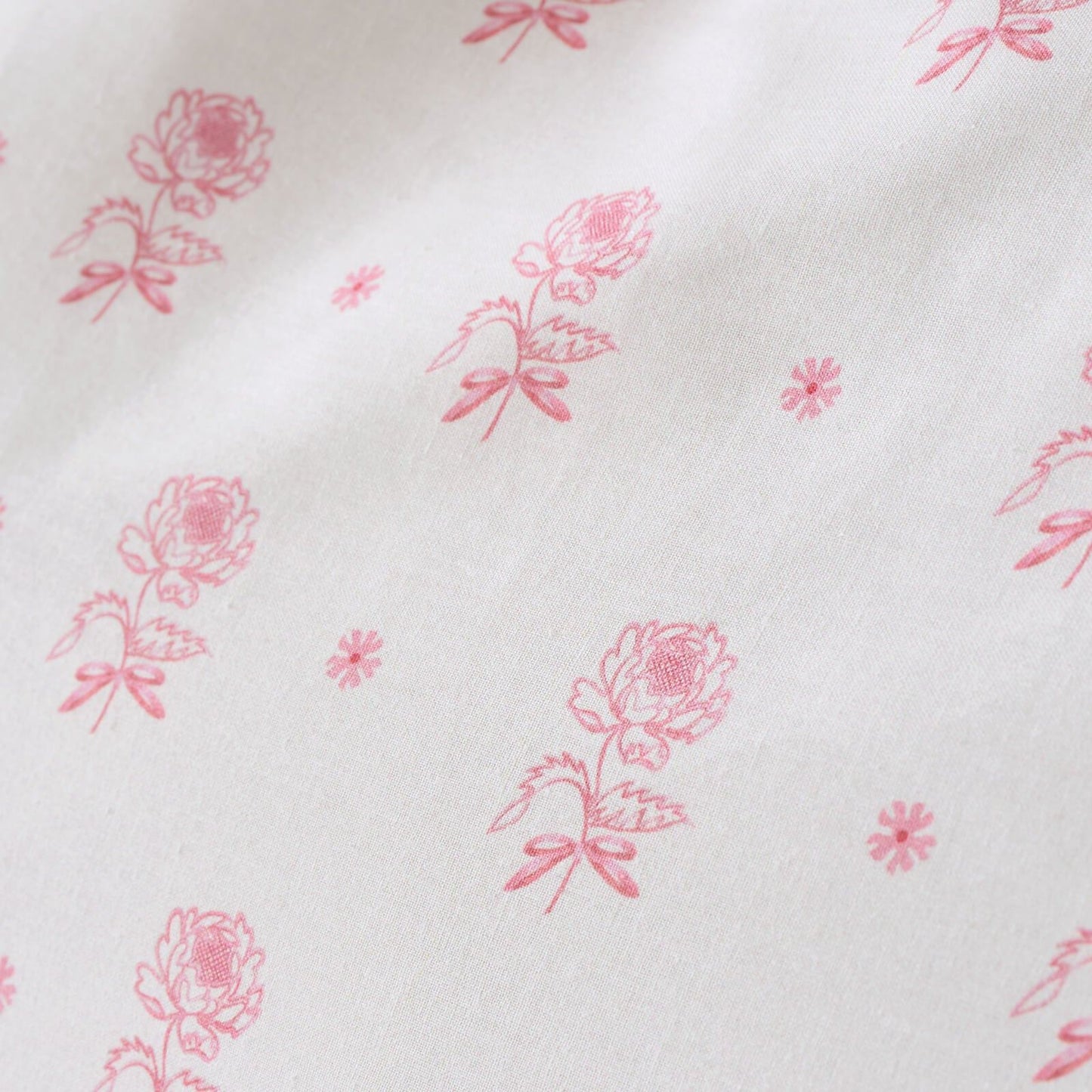 Cath Kidston Spitalfield Bunches Bed Linen Cotton Fitted Sheet Pink