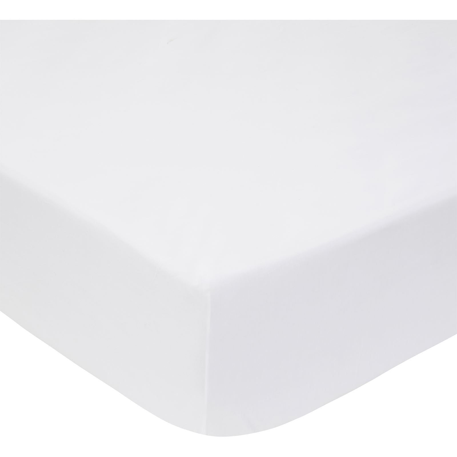 300TC Organic Percale Snow Fitted Sheet