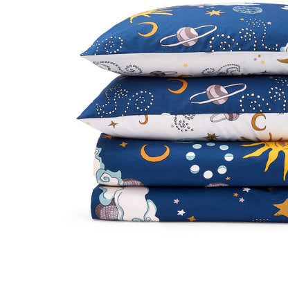 Their Nibs Disco Space Navy Blue Duvet Cover Set