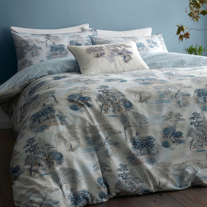 Japanese Garden Sea Spray Blue Duvet Cover Set