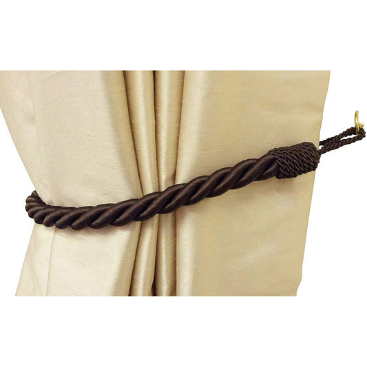 Rope Hand Twisted Cotton Chocolate Tiebacks