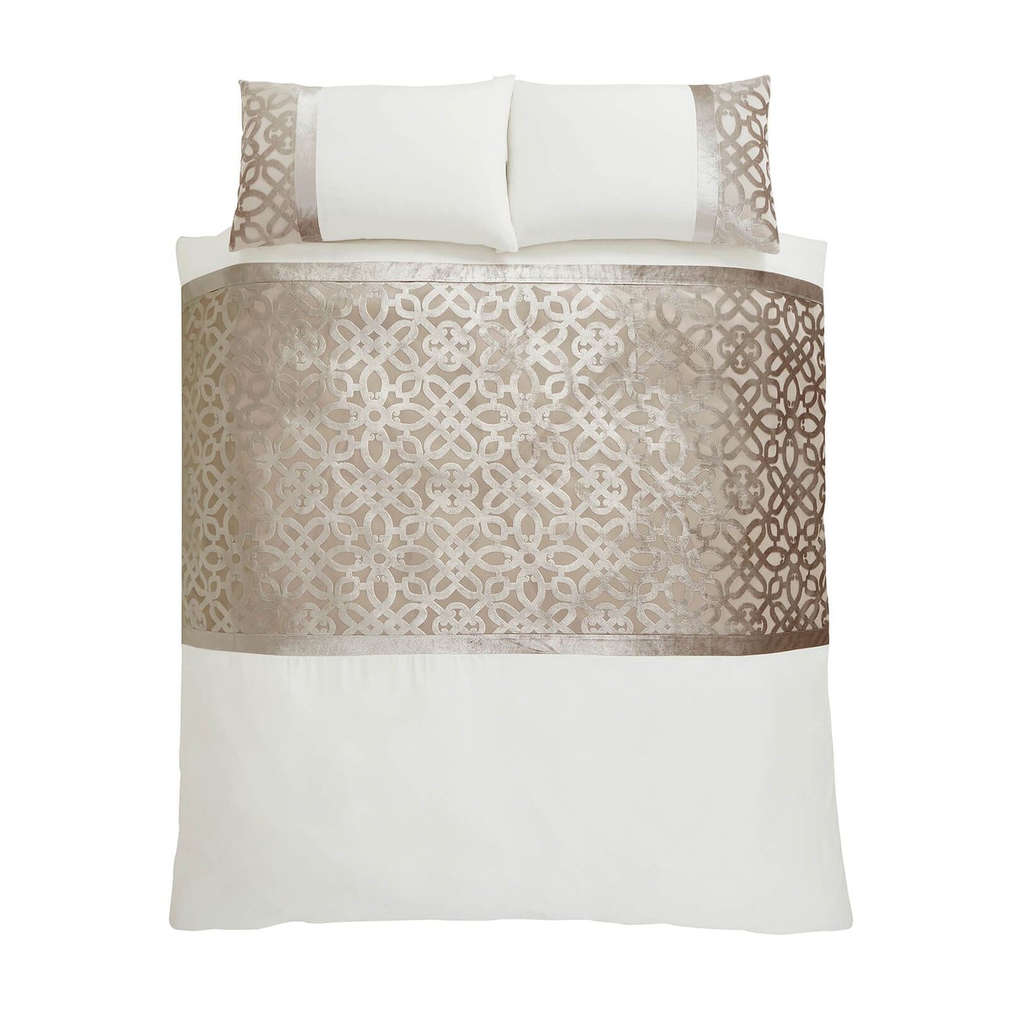 Lattice Cut Natural Duvet Set