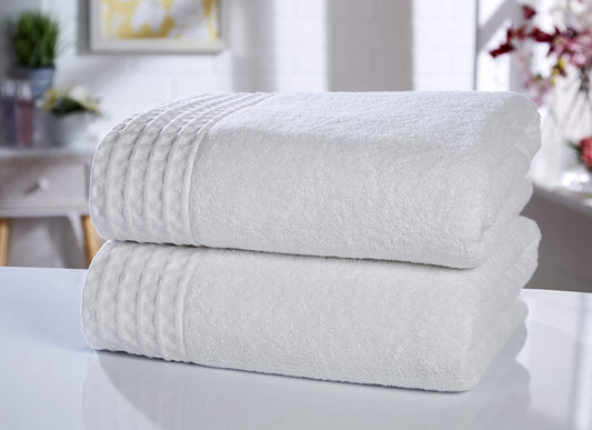 Retreat White Bath Sheet Pair