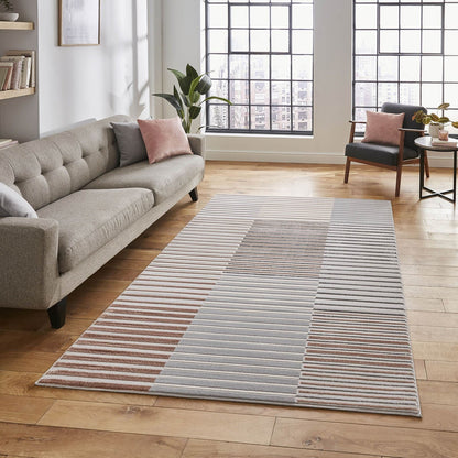 Apollo 2681 Grey/Rose Modern Rug