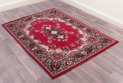 Traditional Poly Lancashire Red Rugs