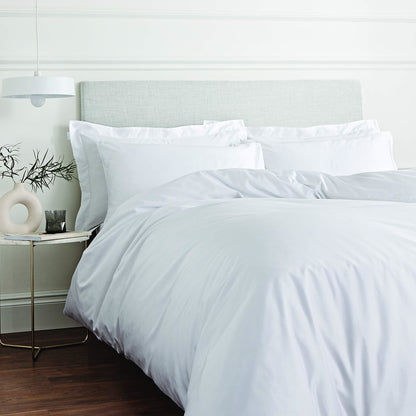 400TC Cotton Sateen White Duvet Set