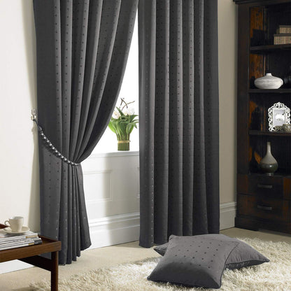 Madison Charcoal Pencil Pleat Curtains