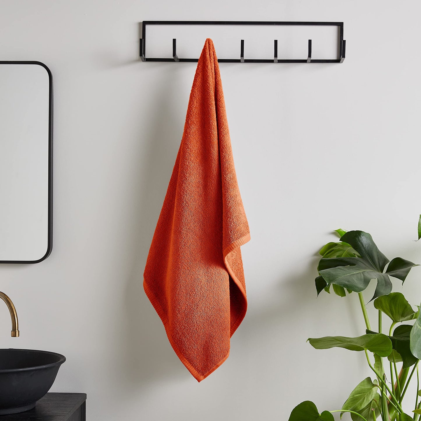 Quick Dry Orange Hand Towel