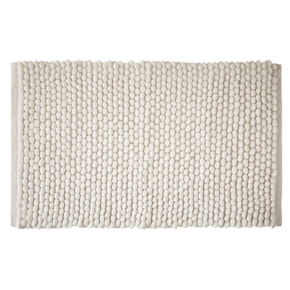 Aspen Bobble White Bath Mat - 50x80 cm