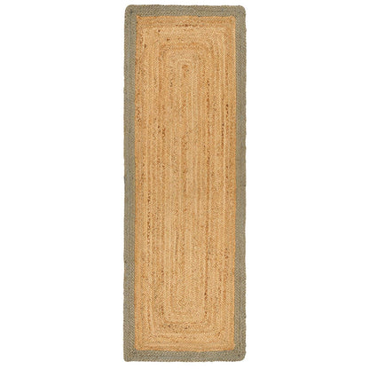 Jute Border Sage Green Modern Rugs