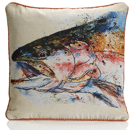 Tapestry Trout Cushion Cover