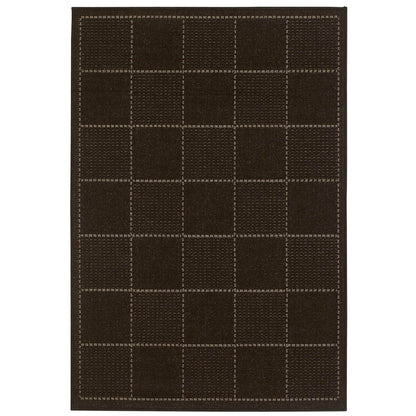 Oriental Weavers Checked Flatweave Black Rug