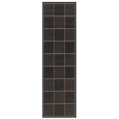 Oriental Weavers Checked Flatweave Black Rug