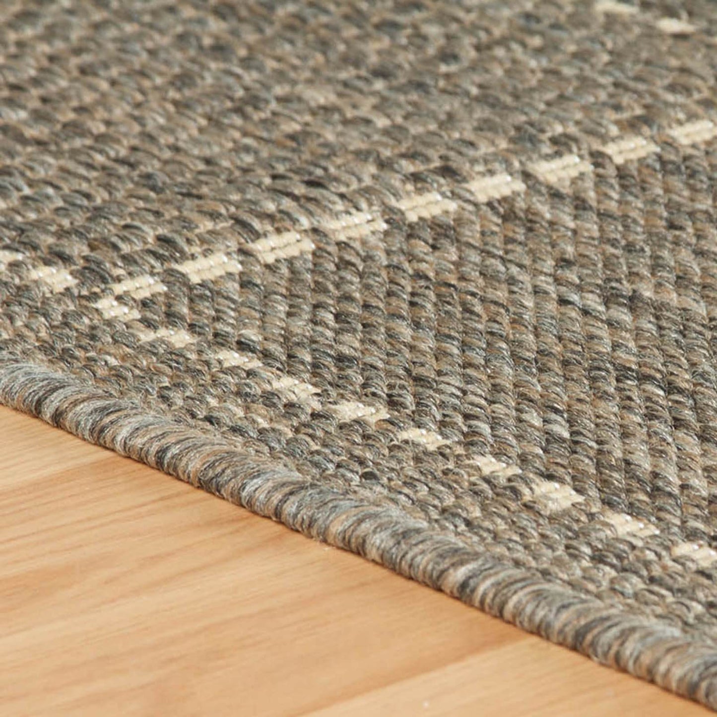 Oriental Weavers Checked Flatweave Grey Rug