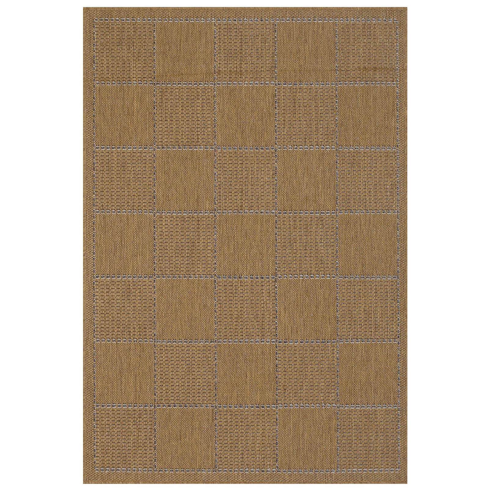 Oriental Weavers Checked Flatweave Brown Rug