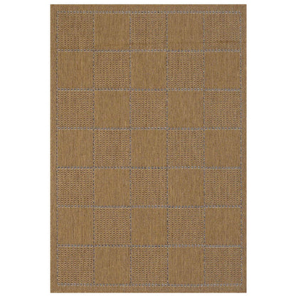 Oriental Weavers Checked Flatweave Brown Rug