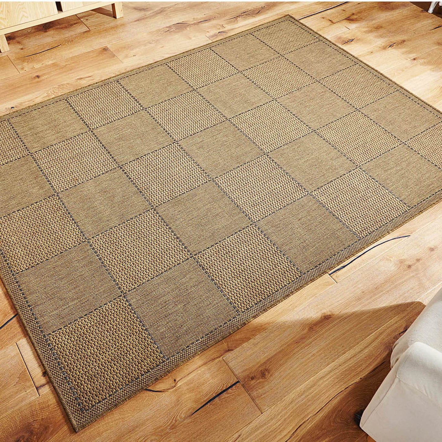 Oriental Weavers Checked Flatweave Brown Rug