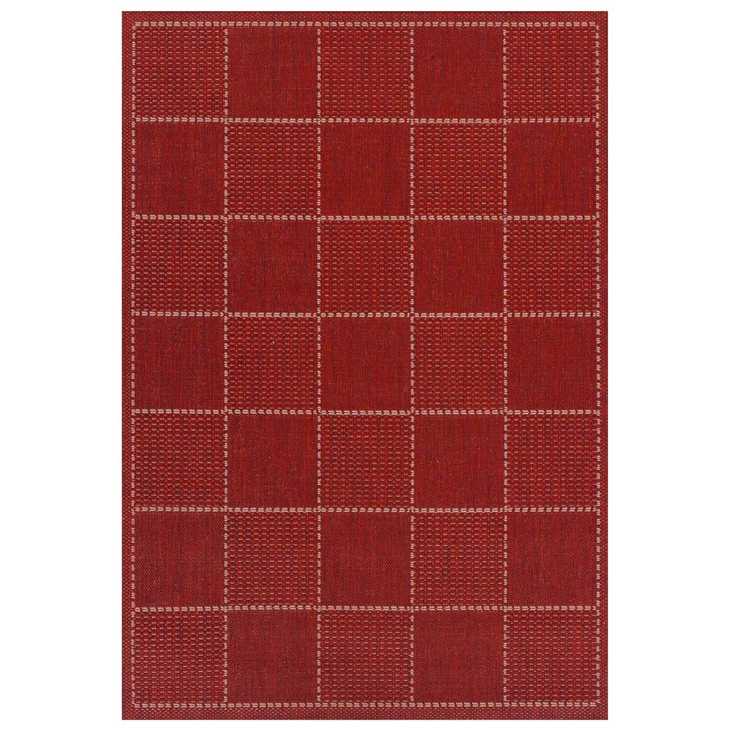 Oriental Weavers Checked Flatweave Red Rug