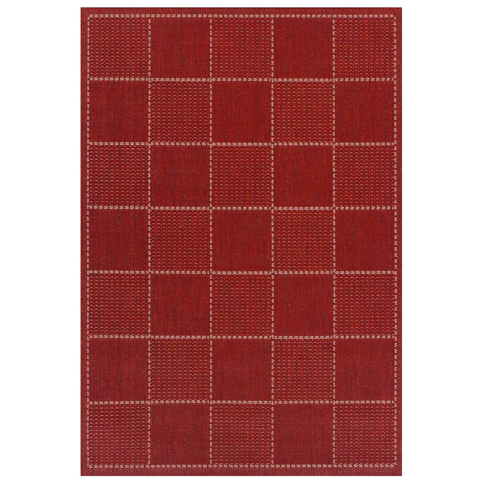 Oriental Weavers Checked Flatweave Red Rug