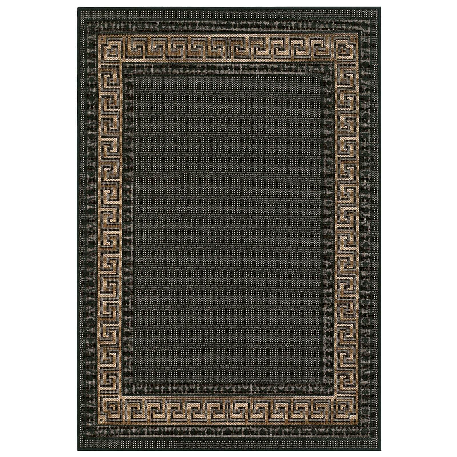 Oriental Weavers Greek Key Flatweave Black Rug