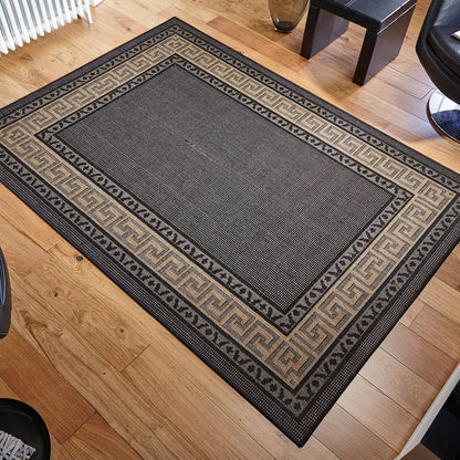 Oriental Weavers Greek Key Flatweave Black Rug