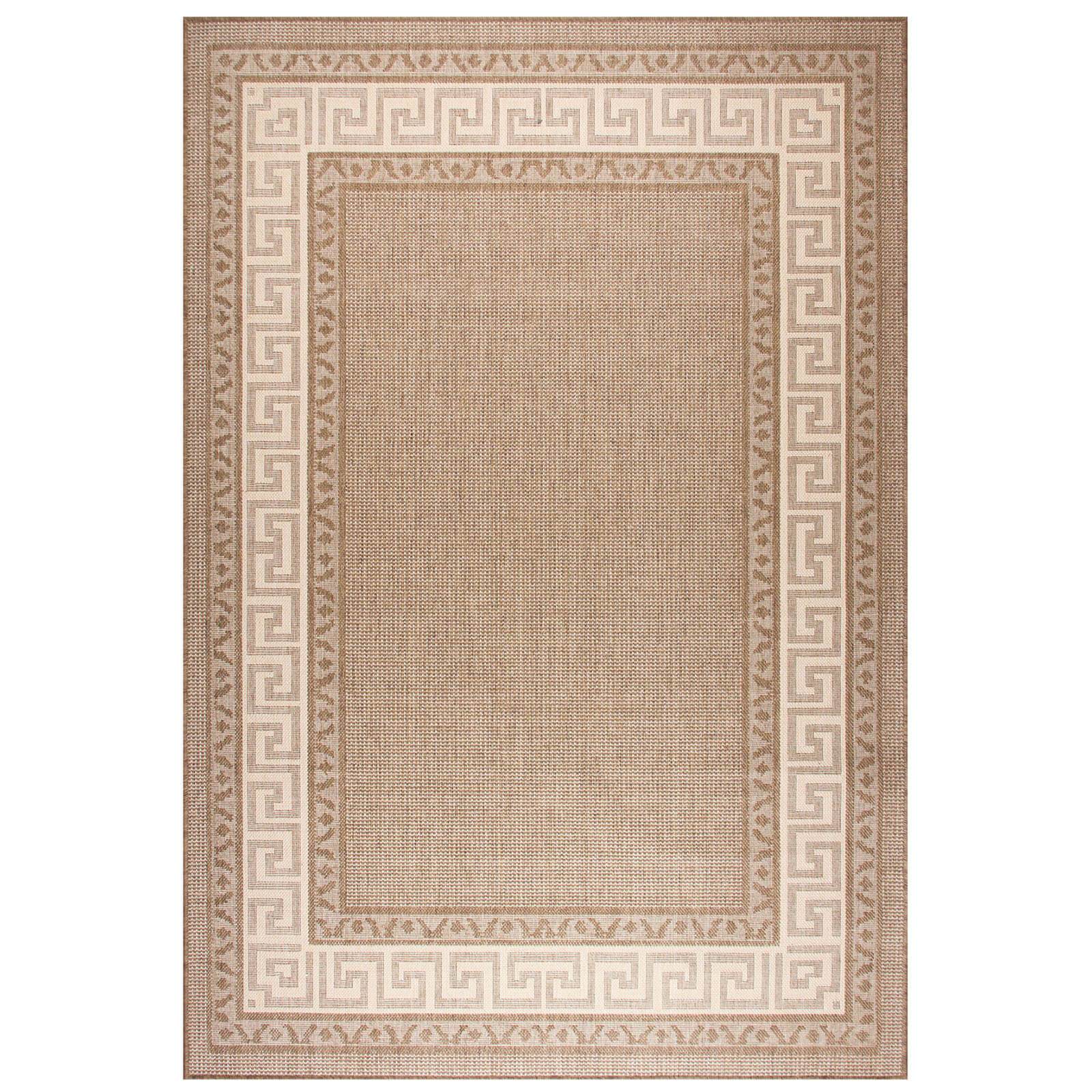 Oriental Weavers Greek Key Flatweave Brown Rug