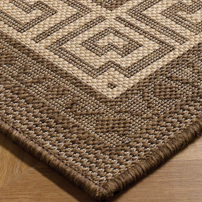 Oriental Weavers Greek Key Flatweave Brown Rug