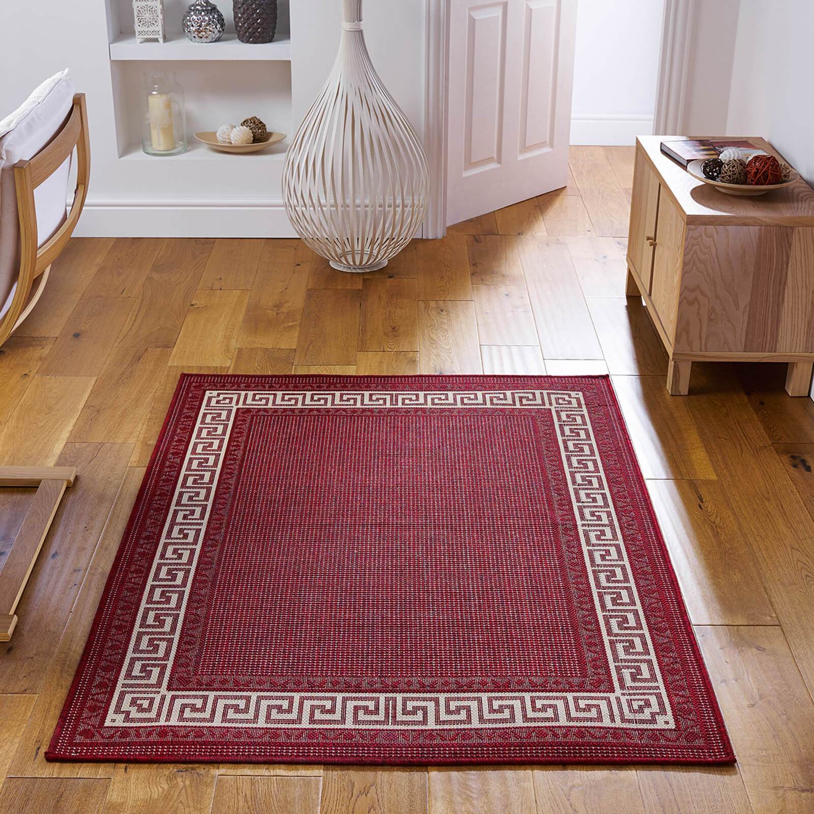 Oriental Weavers Greek Key Flatweave Red Rug