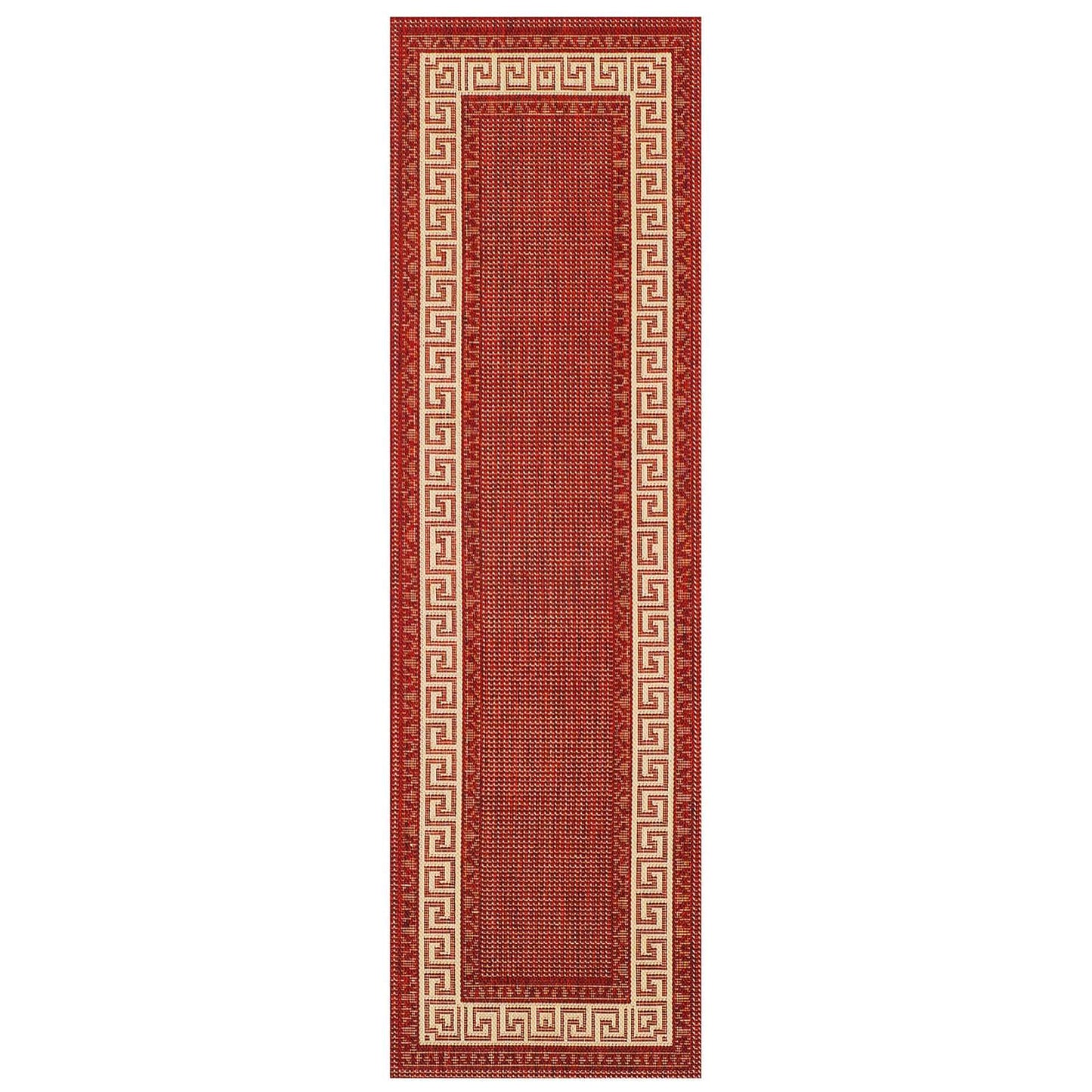 Oriental Weavers Greek Key Flatweave Red Rug