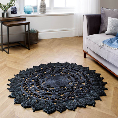 Oriental Weavers Zarla Black Circle Rug